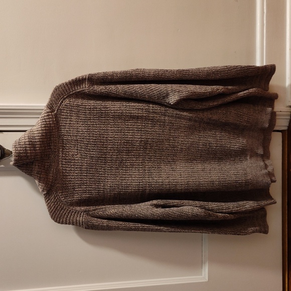 Cozy, vintage, shaker-knit sweater. Oatmeal & Black space dyed. - Picture 2 of 5